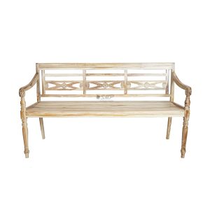 Batavia Bench 3 Seater White Washed
